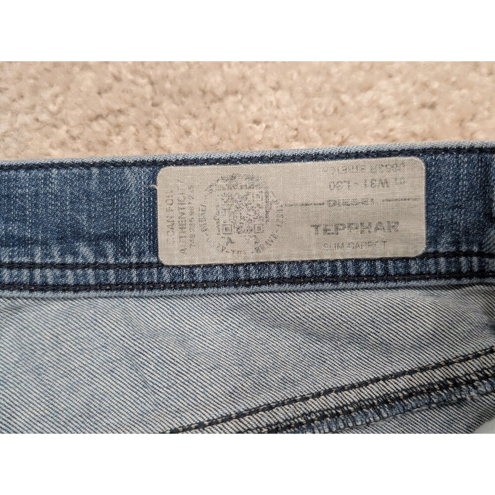 Diesel Tepphar Slim Carrot Distressed Button Fly Jeans Men's Size 31x30 - Picture 13 of 16
